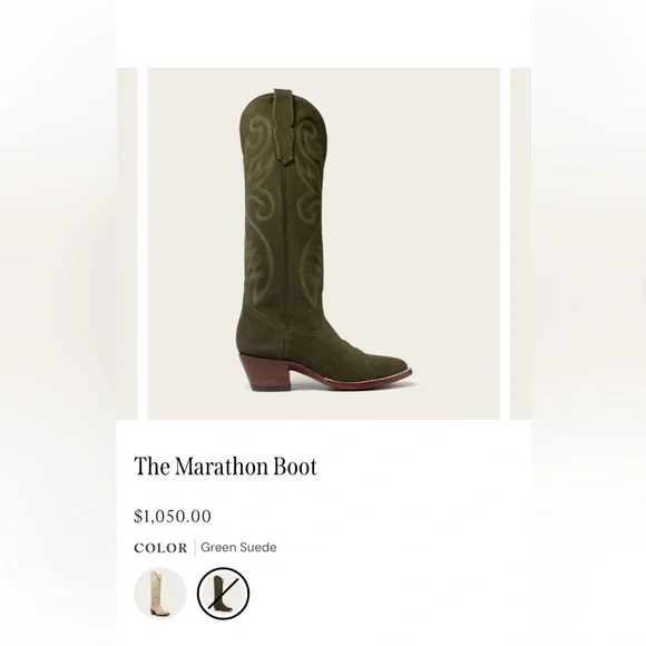 City Boots ‘Marathon’ in Green Suede - Size 9 - Picture 3 of 11